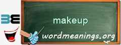 WordMeaning blackboard for makeup